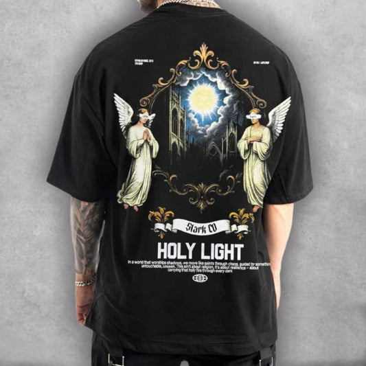 Con un diseño cargado de simbolismo, la Camiseta Stark Oversize Holy Light refleja fuerza, espiritualidad y moda en un solo statement. Perfecta para destacar en cualquier outfit urbano, es una prenda que convierte lo clásico en un icono contemporáneo.